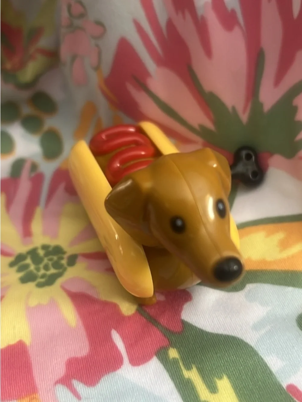 Yellow Dachshund Hot Dog Dog Toy - Unbranded